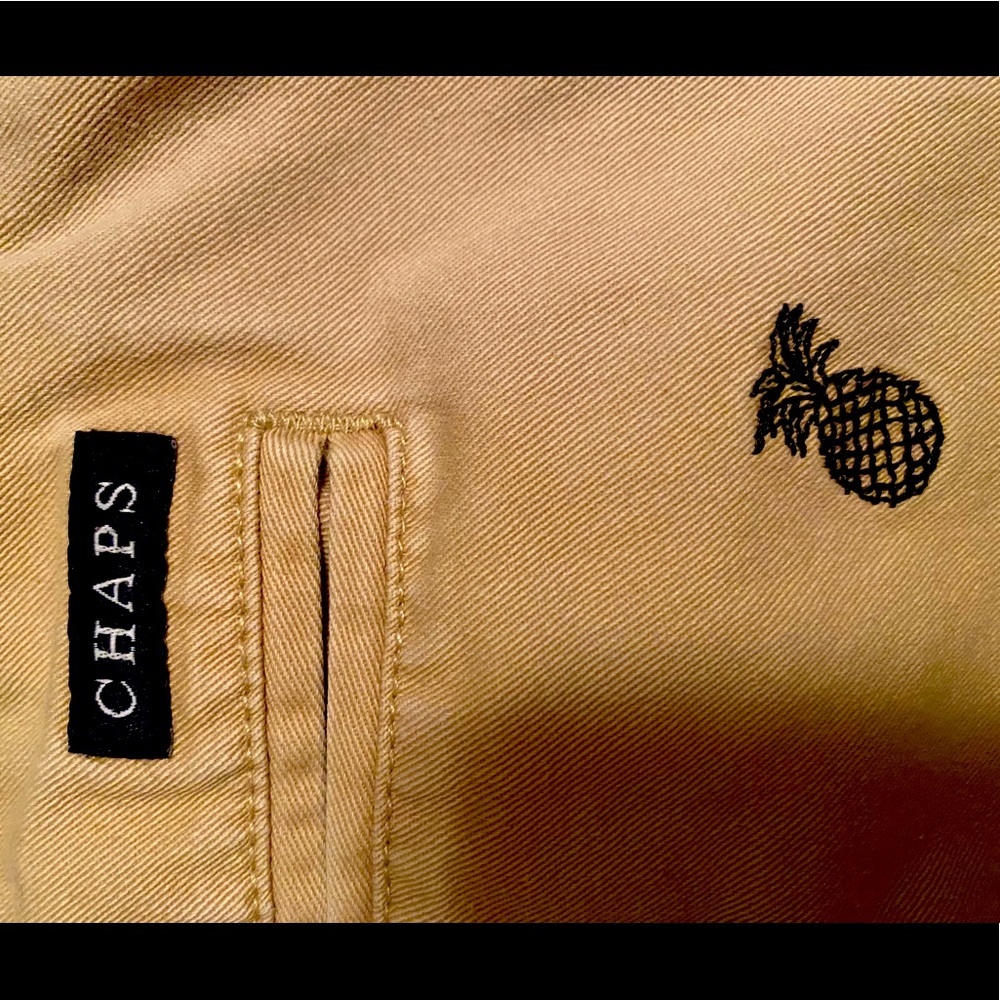 Men’s Chaps shorts,size 42.Embroidered pineapples.